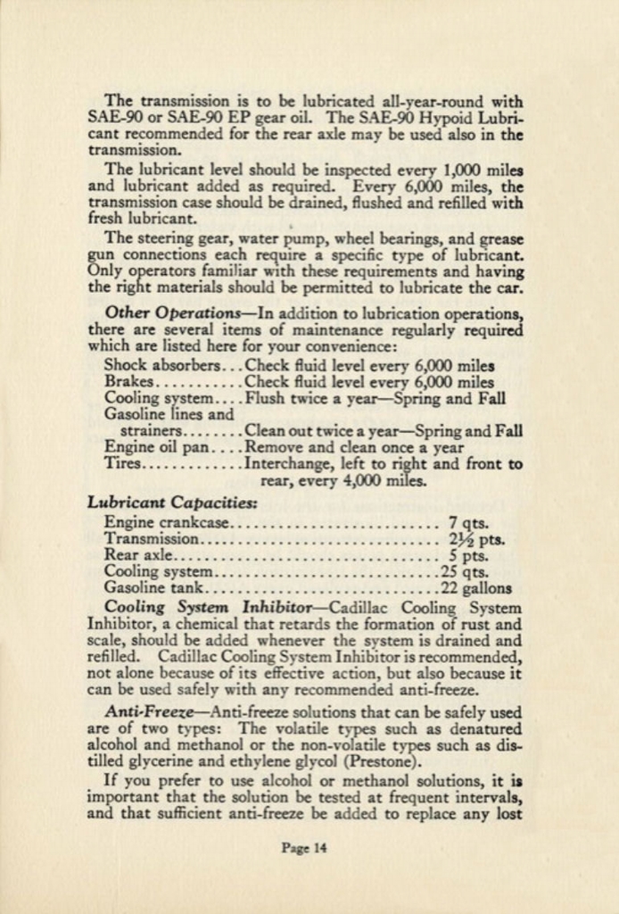 1940 Cadillac LaSalle Operating Hints Page 16